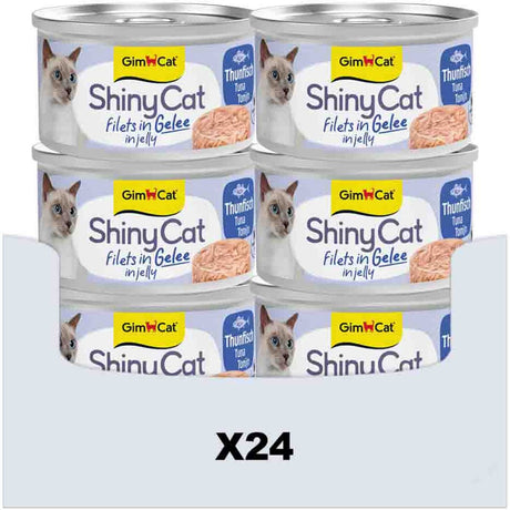 Gimcat 24 x 70 g – Shinycat-Filets in Thunfischgelee
