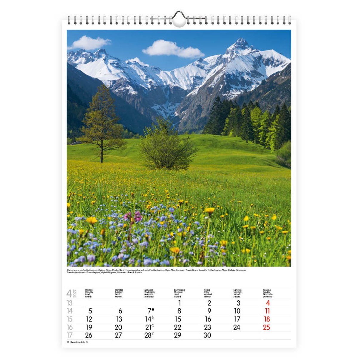 Korsch verlag alpen kalender 2027 groot