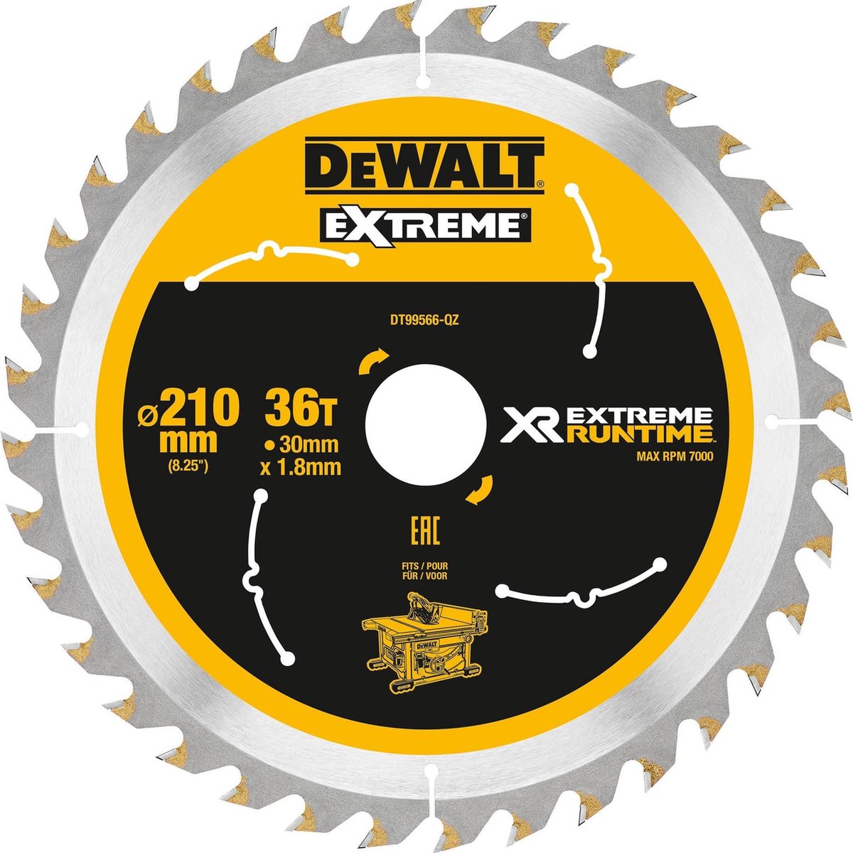Dewalt dt99566 xr Kreissägeblatt 210x30mm 36t
