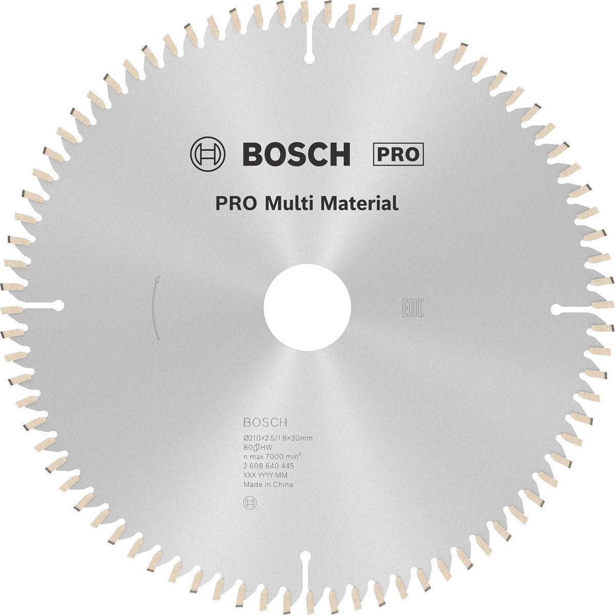 Bosch cirkzb multi k vt 210x30x2,5 80t tr-f
