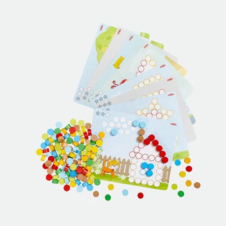 Haba Lernspiel Scheibix – Montessori-Spielzeug mit Holzscheiben.