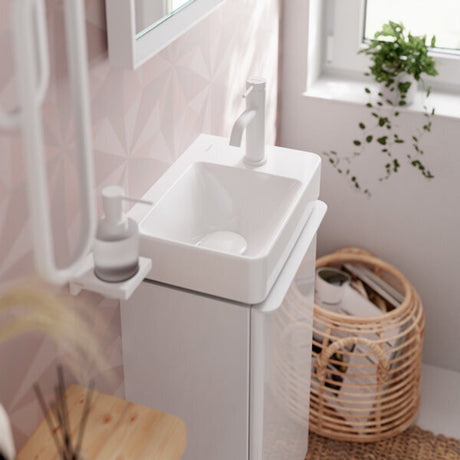 Hansgrohe tecturis s – Waschtischarmatur – Einhebelbedienung – Kaltstart energiesparend – mit Ablaufgarnitur – 80 mm Größe – Chrom