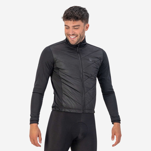 Rogelli wadded ii winter fietsjack heren - wielrenjack - winddicht - zwart - maat m