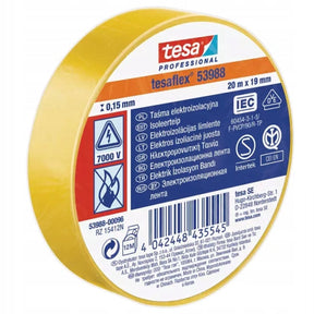 Tesa Isolierband 19 mm – 20 Meter – gelb