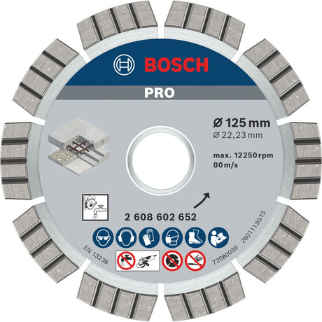 Bosch - diamantdoorslijpschijf best for concrete 125 x 22,23 x 2,2 x 12 mm