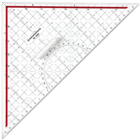 Standardgraph tekendriehoek 32cm met afneembare greep kunststof - sg-9206