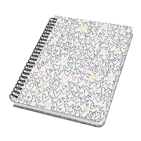 Sigel Spiralnotizbuch – Jolie – Hardcover – A5 – 120 Seiten – Punkte – 100-Gramm-Papier – wilde Herzen – SI-JN620