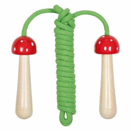 Goki Springseil Holzgriffe Pilz