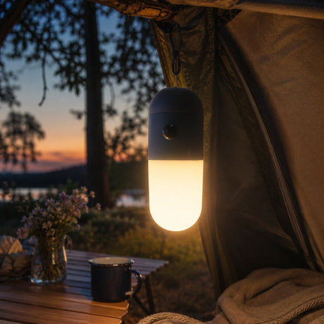 Camp Active Campinglampe – batteriebetriebene Hängelampe – Lampe mit Aufhängehaken