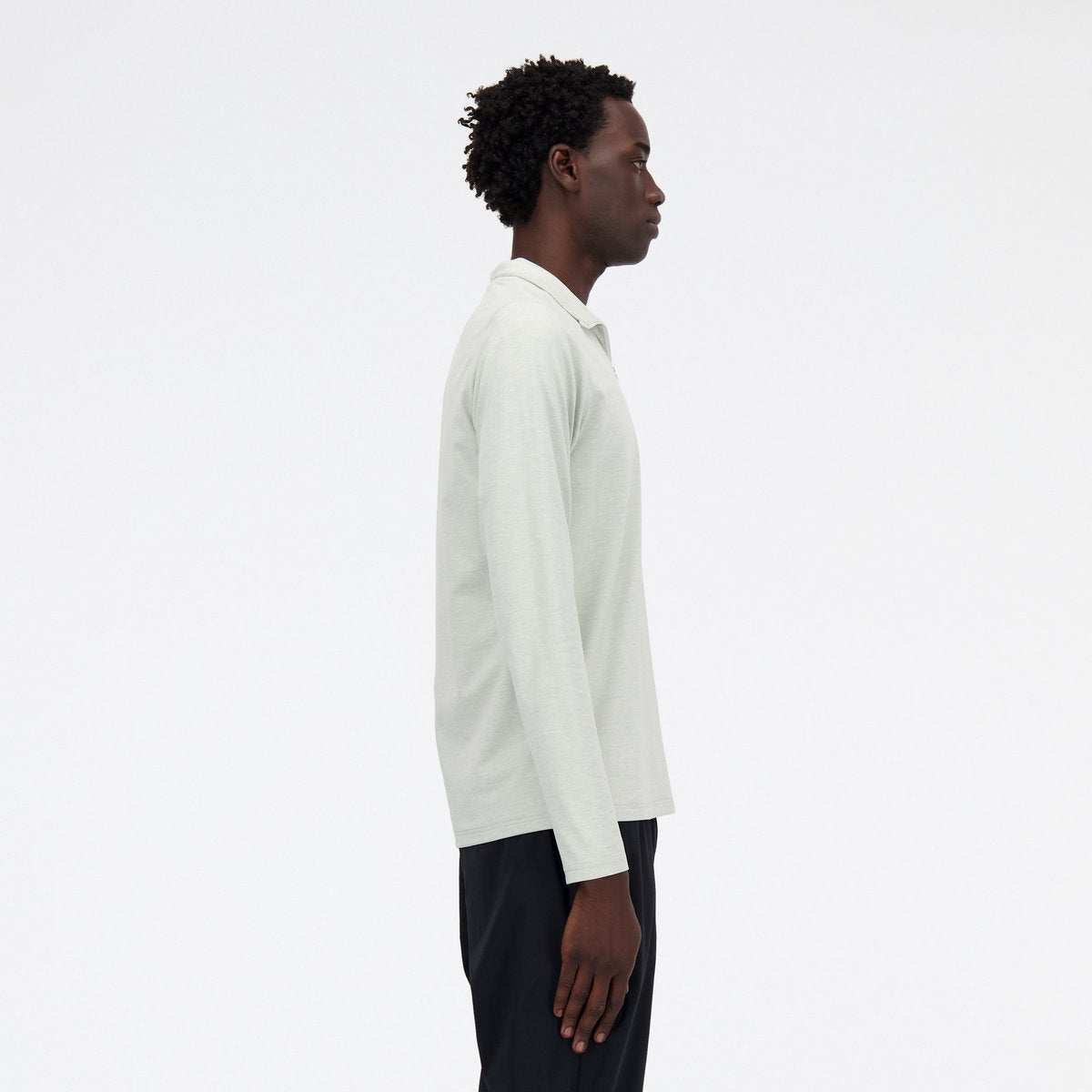 New balance space dye 1 4 zip heren sporttrui - atletic grey