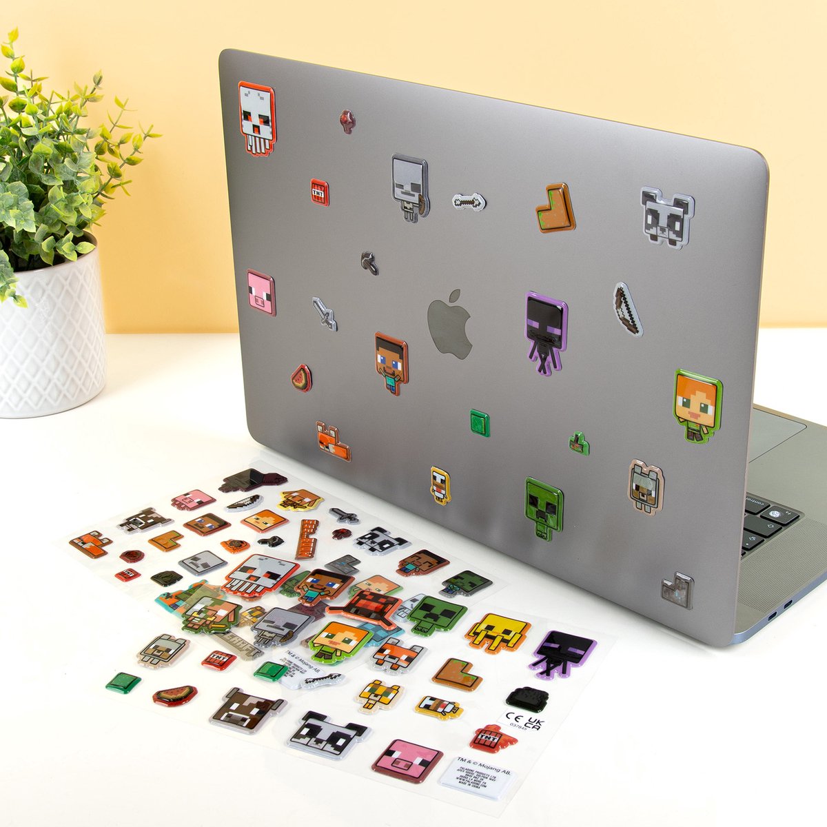 Paladone Mojang Studios – Minecraft – Set mit Puffy-Gadget-Aufklebern