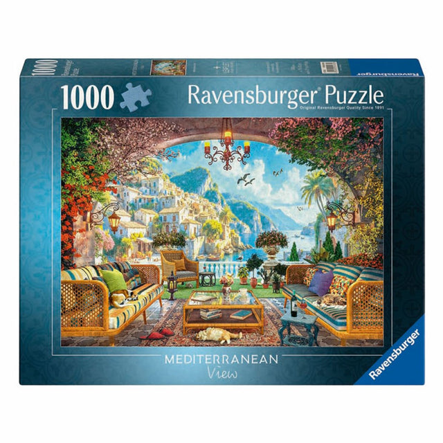 Ravensburger Puzzle Blick auf die mediterrane Terrasse - 1000 Teile.