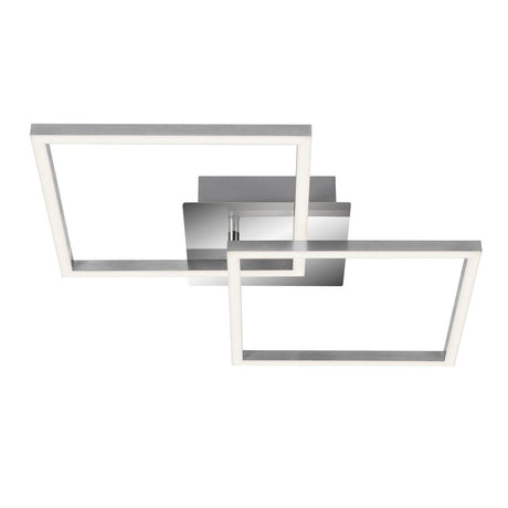 Briloner frame - plafonnière dimbaar - plafondlamp draaibaar - led 24 watt - 1.800 lumen - 3.000 kelvin - chroom-zilverkleurig