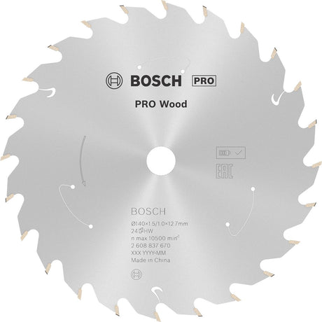 Bosch pro wood snoerloos zaagblad voor cirkelzagen 140 x 1,5 x 12,7 mm - 2608837670
