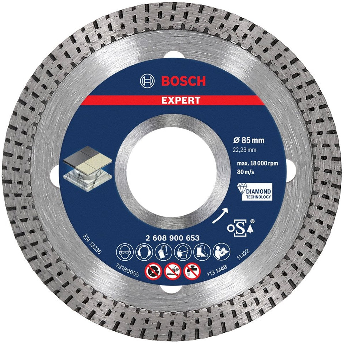 Bosch Expert Hartkeramik-Diamant-Trennscheiben 85 x 22,23 x...