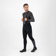 Rogelli essential hi vis heren lange fietsbroek - bretels - zeem - zwart
