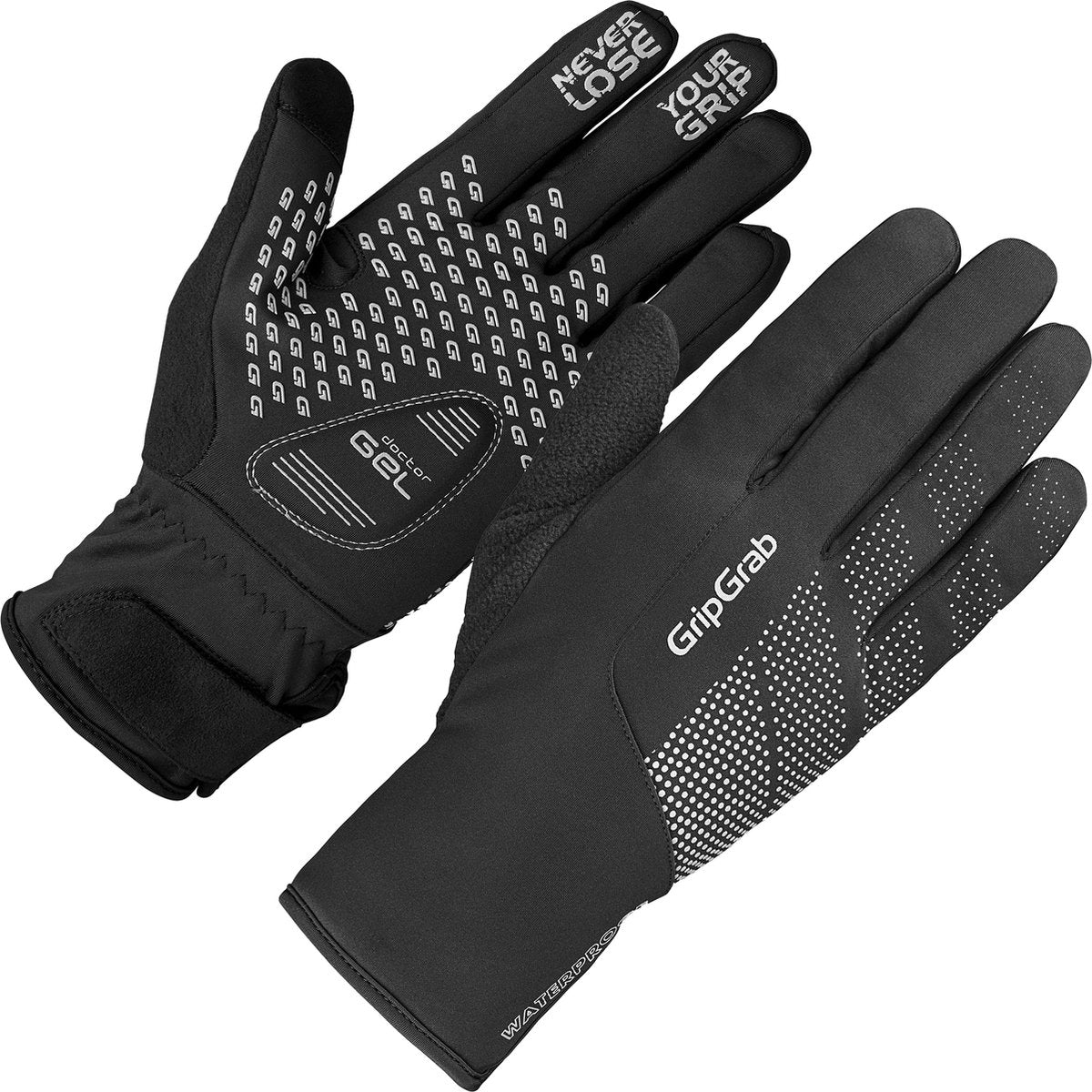 Gripgrab – Ride wasserdichte Winter-Fahrradhandschuhe, langfingerig, wasserdicht mit Polsterung – Unisex – Schwarz – Größe XS
