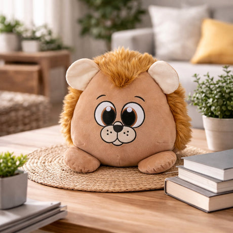 Eddy Toys Plüsch-Löwe-Kuscheltier – 40 cm – weicher und sorgfältig gefertigter Kuschelfreund für jedes Kind – schön als Geschenk oder Dekoration für ein Kinderzimmer – für jedes Alter geeignet – Farbe Braun