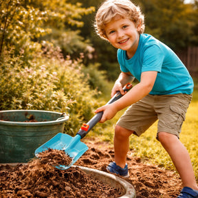 Gardena Gartenschaufel Junior 84,5 cm Stahl türkisgrau