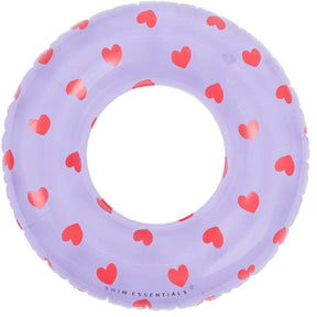 Swim Essentials – Schwimmbad – ø95 cm – Rosa – süße Herzen – Kind – Flamingokopf