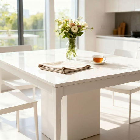 Arti Casa Tischdecke – Beige – 150 x 240 cm – Baumwollpolyester – geeignet für große Tische – leicht zu reinigen – maschinenwaschbar bei 30 °C – einfarbige rechteckige Tischdecke