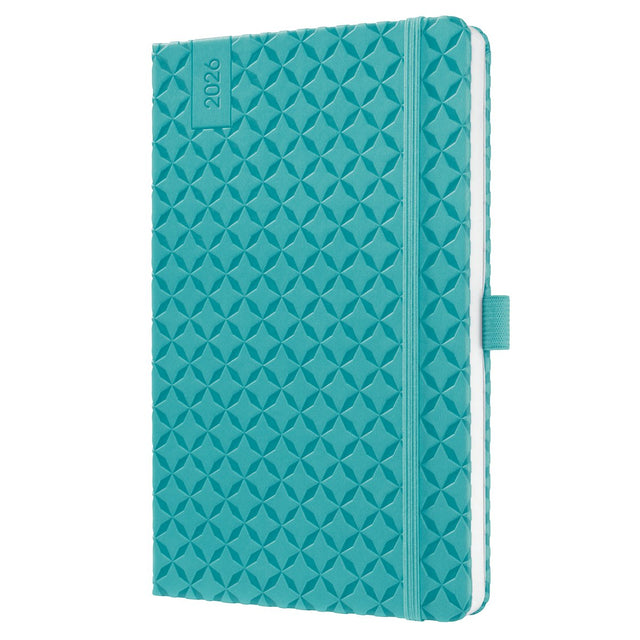 Sigel weekagenda flair 2026 formaat a5 aqua green hardcover