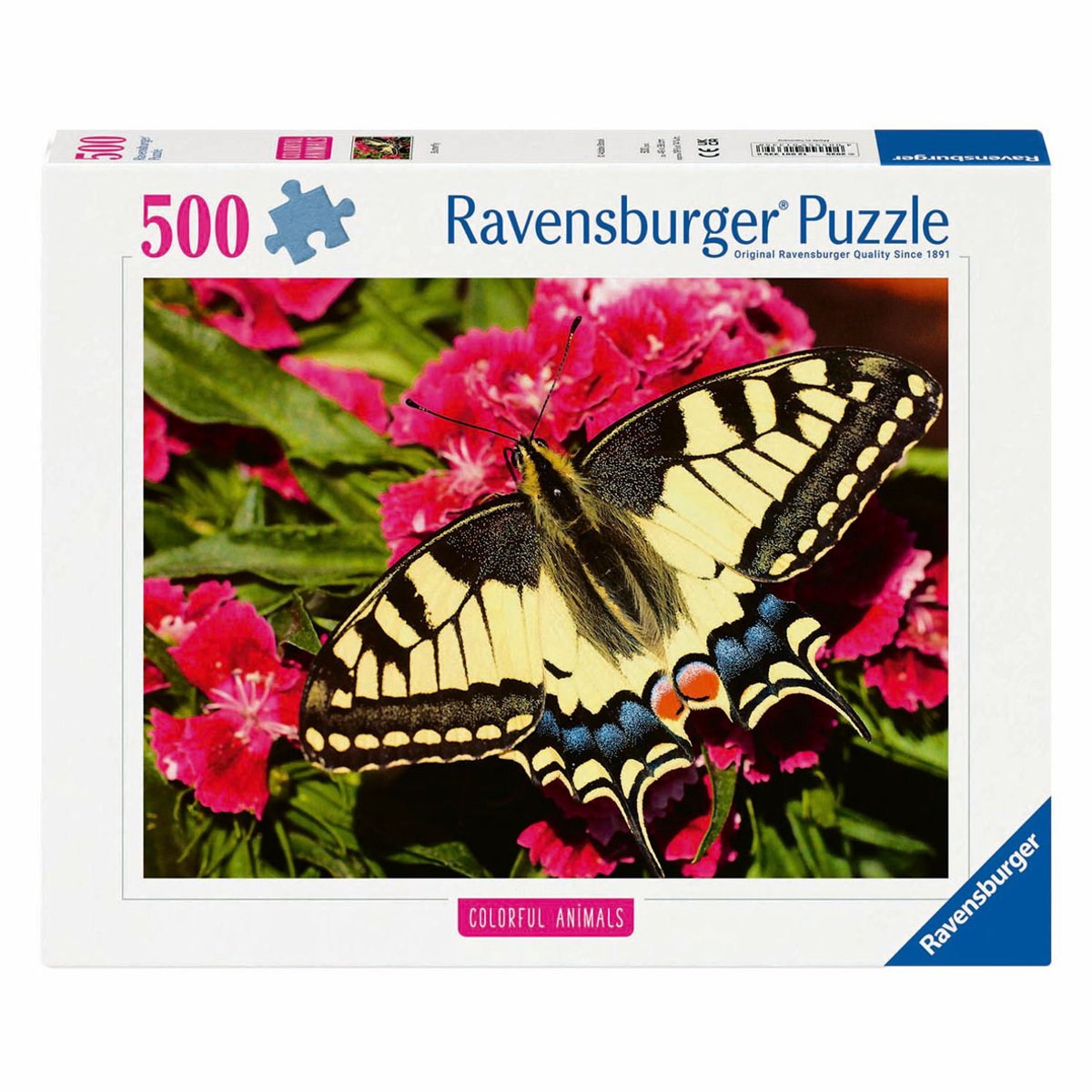 Ravensburger Puzzle Bunte Tiere Schmetterling, 500 Teile.
