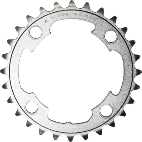 Shimano XTR FC-M985 Kettenblatt 28 Zähne – 2 x 10 Gänge – 88 mm Lochkreis – Aluminium – Silber