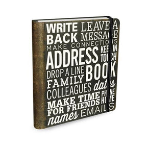 Peter pauper addressbook large - making connections - 16x21 cm