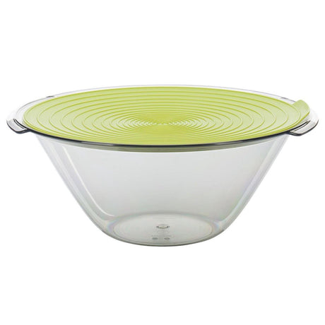 Westmark Salatschüssel, mit Griffen und Deckel, Fassungsvermögen: 4 Liter, ø 32 cm, Kunststoff, BPA-frei, frisch, Farbe: grün transparent, 2440227a