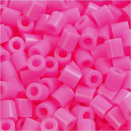 Nabbi-Perlen zum Aufbügeln, Größe 5 x 5 mm, Lochgröße 2,5 mm, mittel, rosa (32222), 6000 Stück, 1 Box