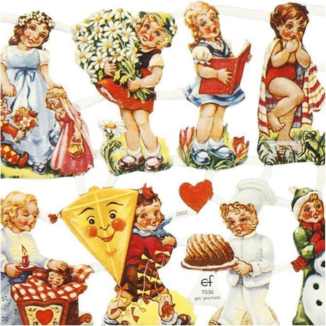 Creativ Company Vintagebilder - Poesiebilder - klassische Motive - Kinder - 2 Blatt