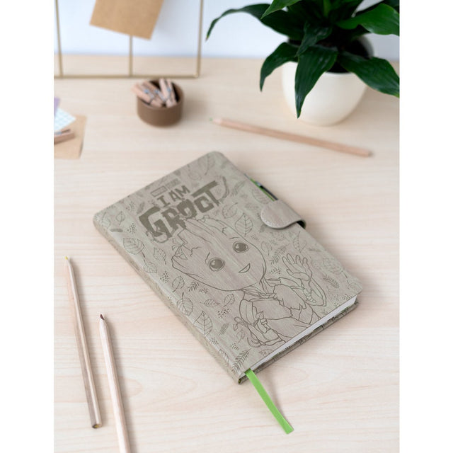 Grupo erik marvel guardians of the galaxy - groot a5 premium with projector pen notitieboek - multicolours