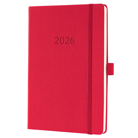 Sigel Wochenplaner 2026 Conceptum – Größe A5 – Rot – Hardcover – SI-C2664