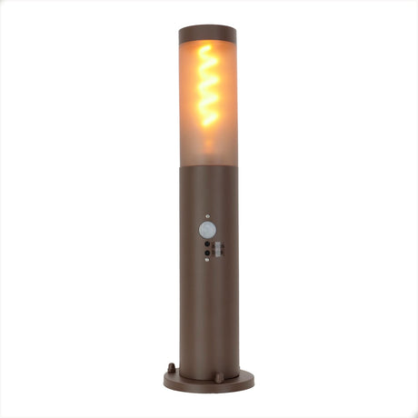 Eglo helsinki sokkellamp - staande lamp buiten - sensor - e27 - 45 cm - bruin