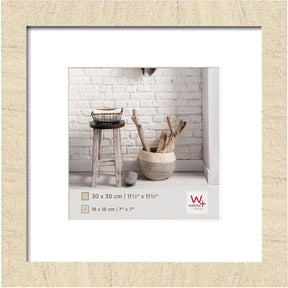 Walther Home - Holzrahmen - Fotogröße 30x30 cm - Cremeweiß