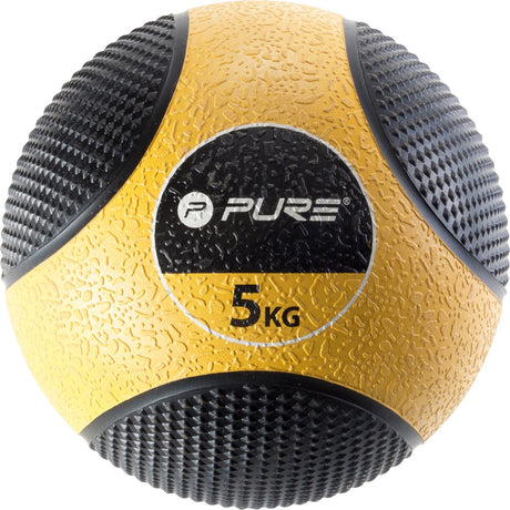Pure2improve - medicine ball - medicijn bal- 5kg - geel