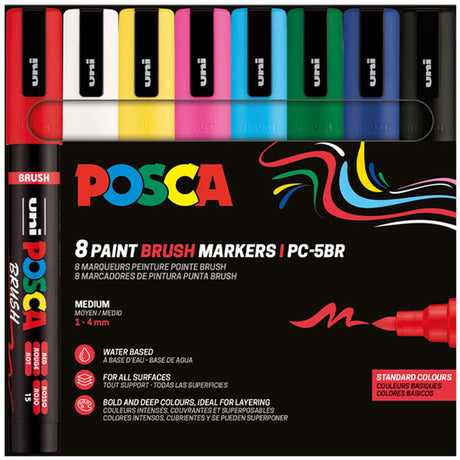 Posca – Lackmarker Uni PC-5BR Pinselspitze M ass 8 Stk