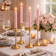 Arti casa Tafelkerzen – 4er-Set – rustikale Tafelkerze – Duftkerzen – aus Wachs – Länge 25,5 cm – Farbe Rosa – ideal für Kerzenständer