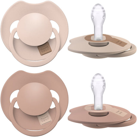 Difrax Lovi Schnuller Dynamic – Prime – 0 bis 6 Monate – Beige – 2 Stück