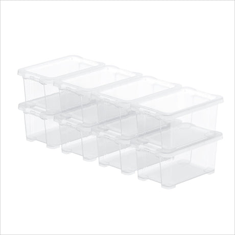 Rotho Core Basic Aufbewahrungsbox - 8er Set - stapelbar - 4 ltr