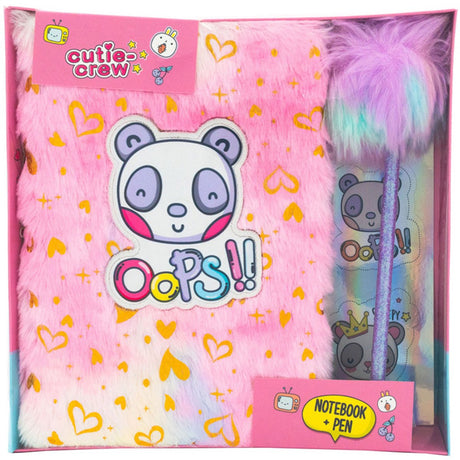 Canenco Cutie Crew-Notizbuch mit Pompon-Stift