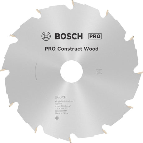 Bosch cirkzb constr. Holz 190x30x2,6 12t fwf