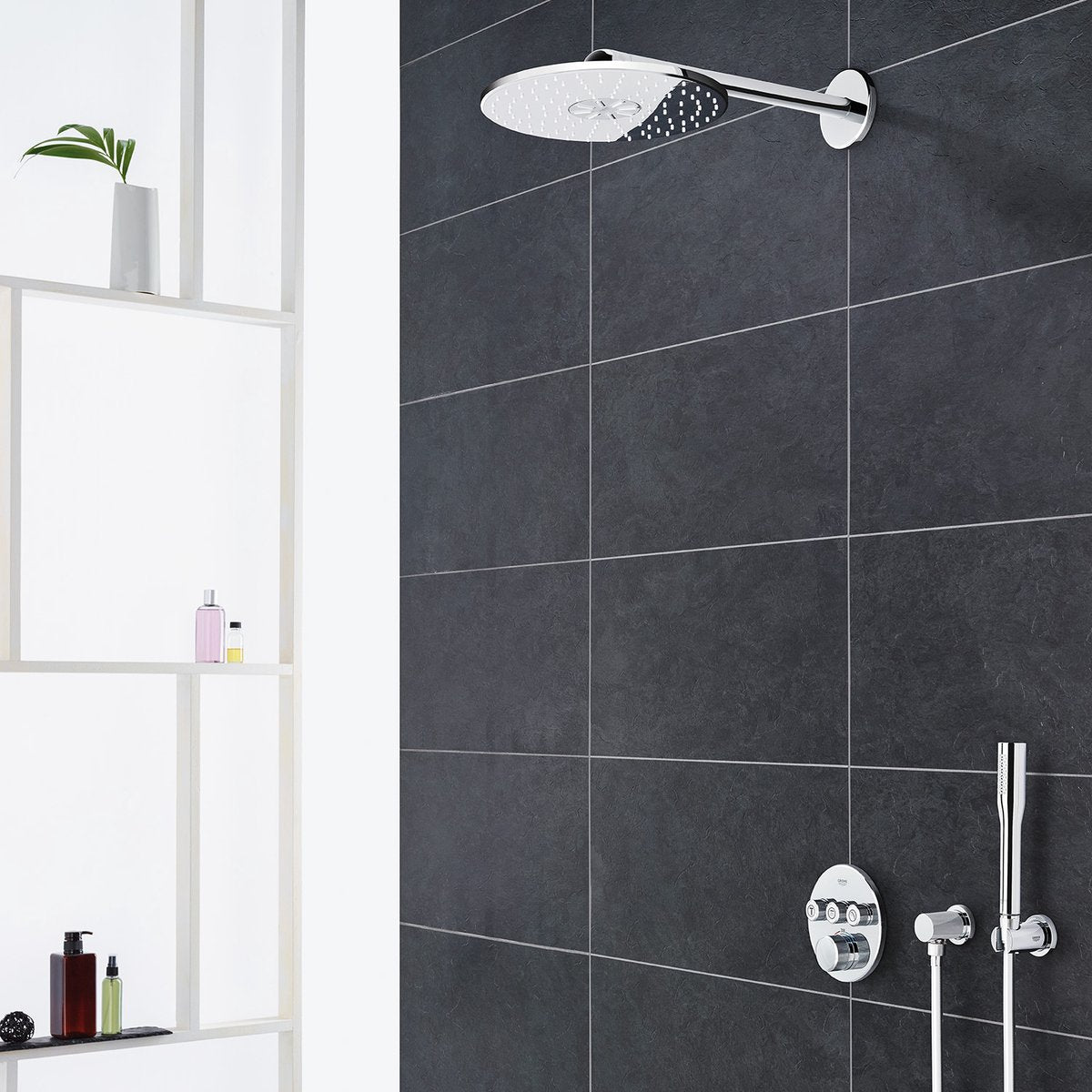 Grohe Rainshower 310 Smartactive Kopfbrause-Set – 31 cm Kopfbrause – 2 Düsen – Chrom