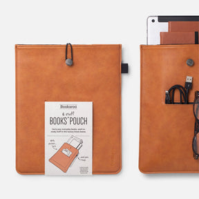 Bookaroo books stuff pouch brown