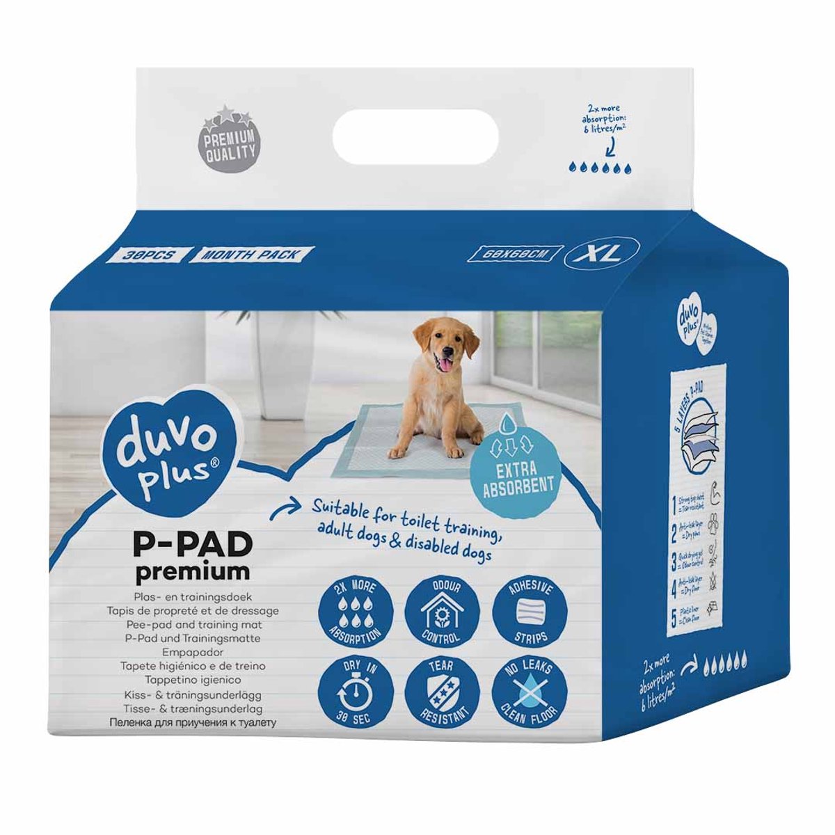 Duvo + P-Pad Premium XL - 60x60cm 30 Stück