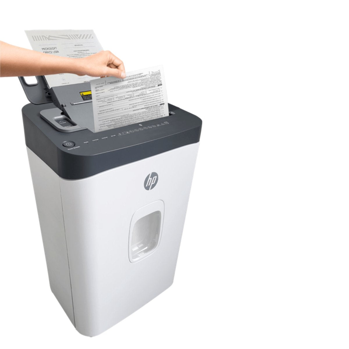 HP Oneshred Autofeed 200 cc – Aktenvernichter – 13 Klingen P-4 DIN 66399 – Autofeeder – Aktenvernichter – 28 Liter – Räder – Büro, Heimgebrauch – Weiß