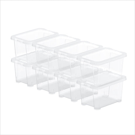 Rotho Core Basic Aufbewahrungsboxen - 8er-Set - stapelbar - 1,2 ltr