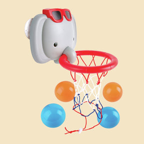 Hape badspeelgoed olifant basketbalkorf - waterspeelgoed voor in bad, 18m+
