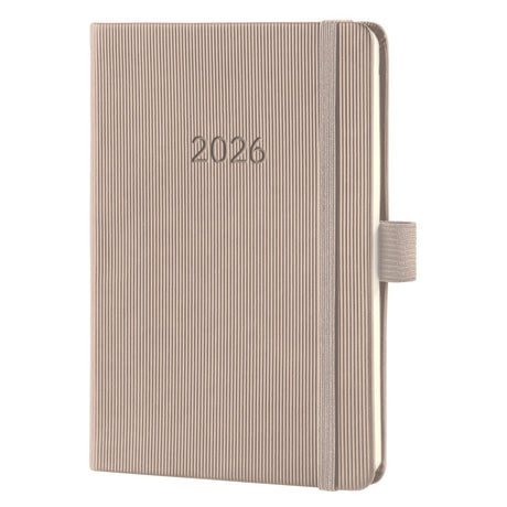 Sigel Wochenplaner 2026 Conceptum – Format A6 – Taupe – Hardcover – SI-C2661